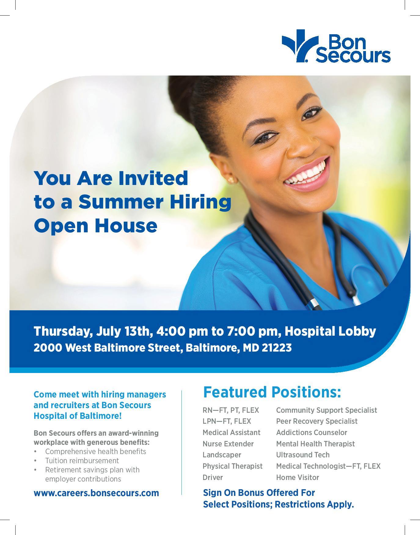 Summer Hiring Open House – Southwest Partnership