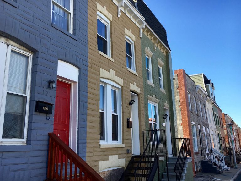 Southwest Baltimore rowhouses