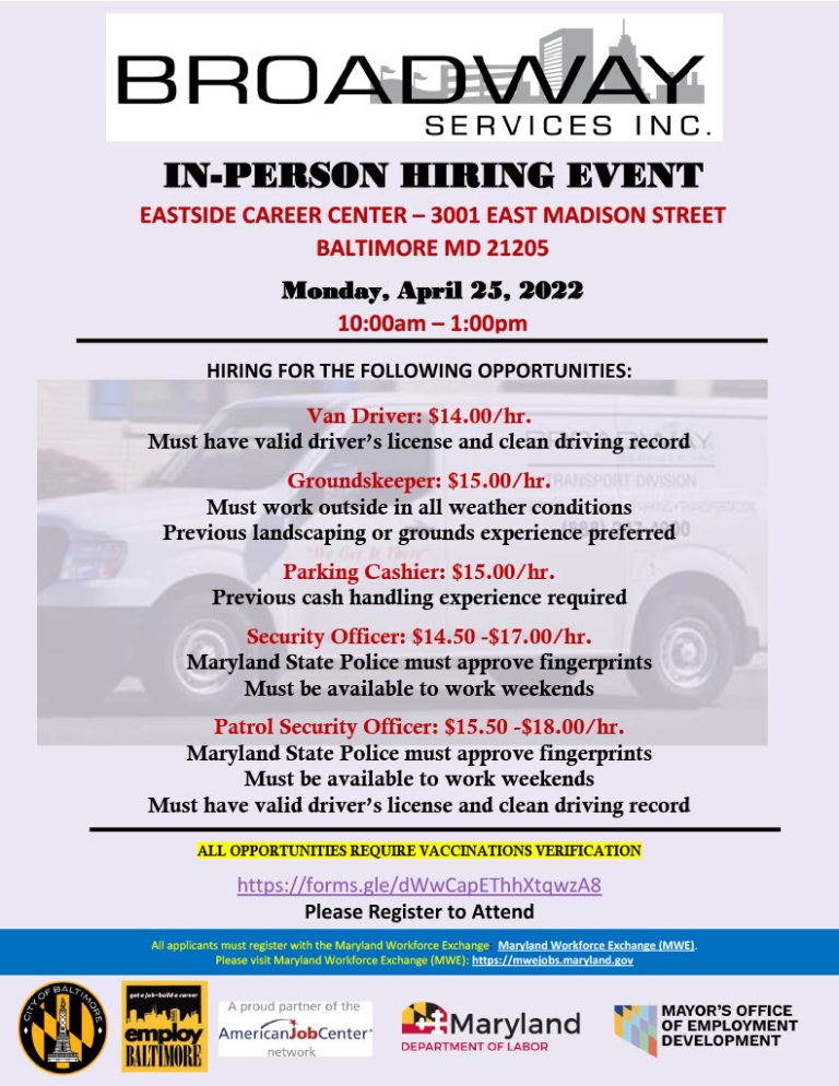 Broadway Services Hiring Event Southwest Partnership